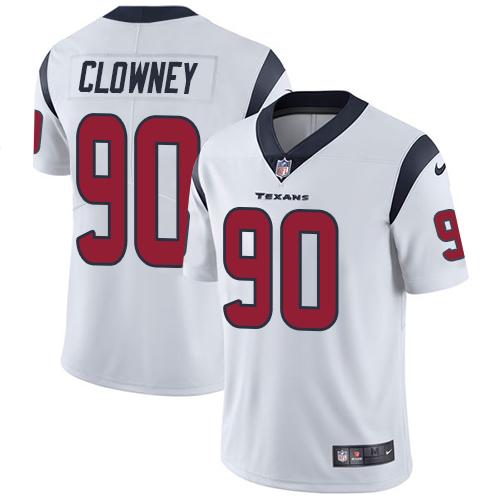 Nike Texans #90 Jadeveon Clowney White Youth Stitched NFL Vapor Untouchable Limited Jersey - Click Image to Close